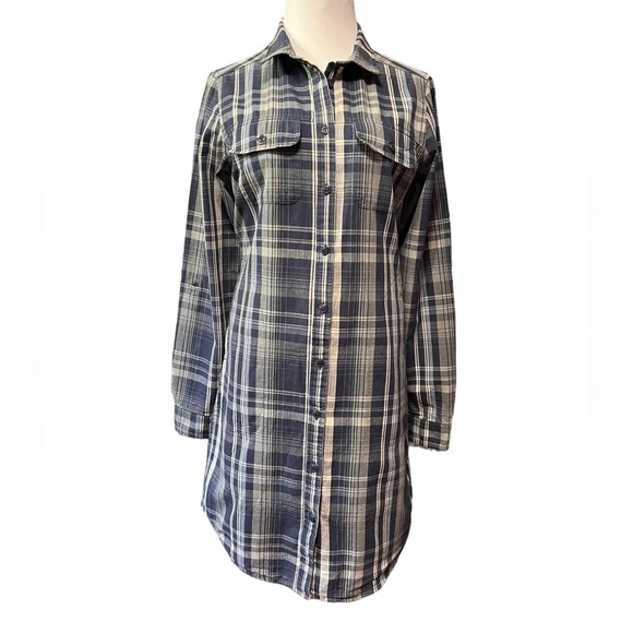 The North Face Cambridge Navy Plaid Shirtdress - Picture 2 of 13